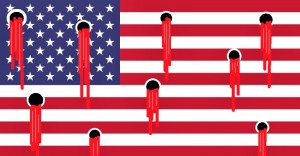 Bloody American Flag